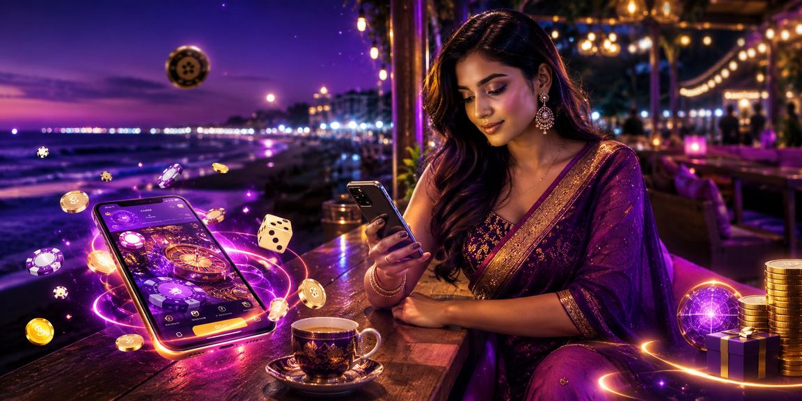কক্সবাজার সমুদ্র সৈকতে ক্যাসিনো অ্যাপ ব্যবহার করছেন একজন ব্যক্তি