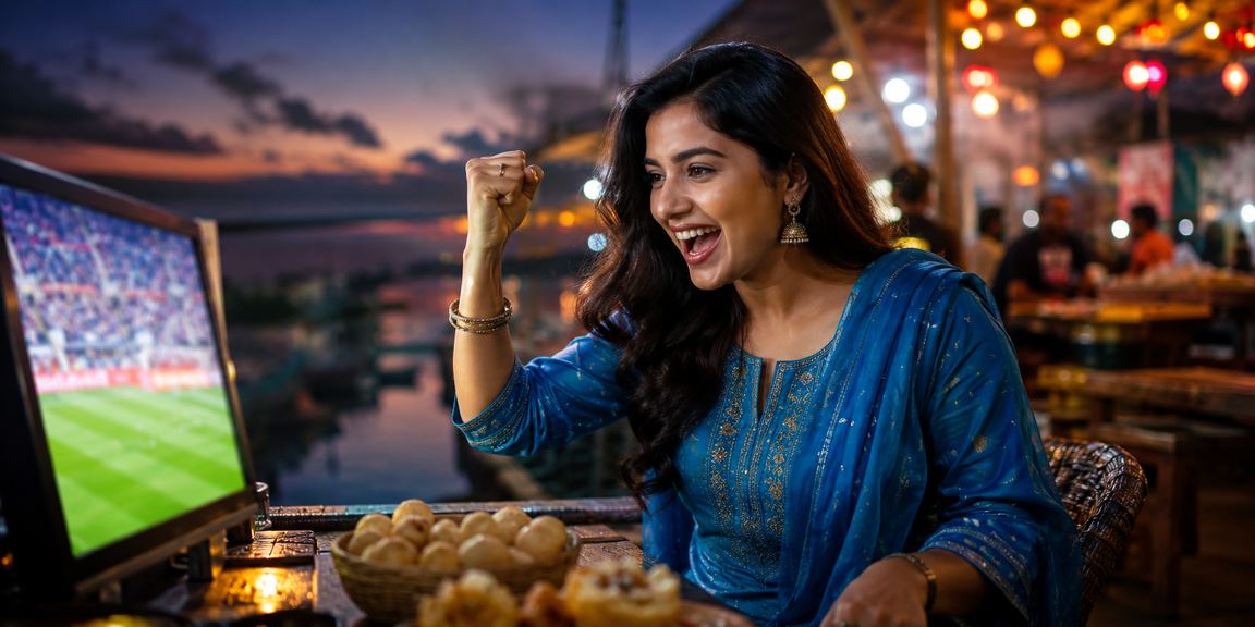 তাংগুয়ার হাওরে সালোয়ার কামিজ পরিহিত একজন মহিলা আন্দার বাহার গেম খেলছেন